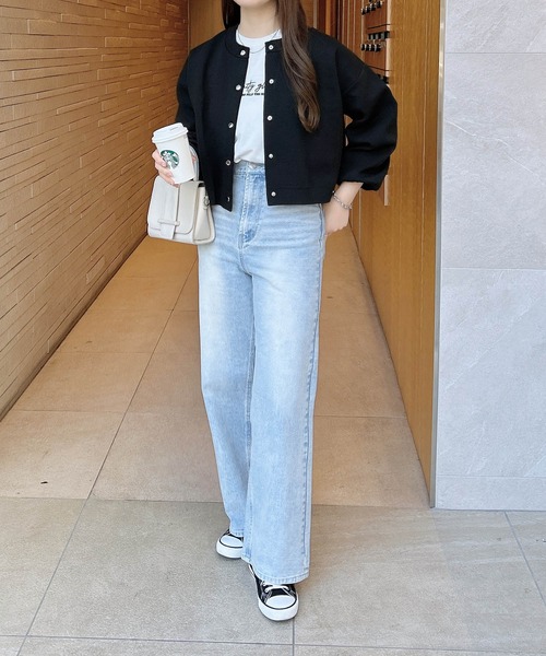 INGNI（イング）の「ショート丈スポンディッシュニットカーディガン（カーディガン/ボレロ・レディース・グレー/アイボリー/ブラック/イエロー/レッド・M）」の18枚目の写真