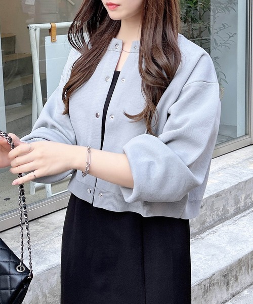 INGNI（イング）の「ショート丈スポンディッシュニットカーディガン（カーディガン/ボレロ・レディース・グレー/アイボリー/ブラック/イエロー/レッド・M）」の21枚目の写真