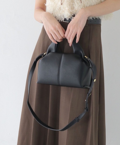 CLEIO（クレイオ）の「【CLEIO】マシュマロタックミニショルダー/ハンドバッグ MARSHMALLOW TUCK MINI SHOULDER/737-13664（ハンドバッグ・レディース・ブラック/グレイッシュベージュ/サックスブルー/ライトブラウン/ミント・FREE）」の8枚目の写真