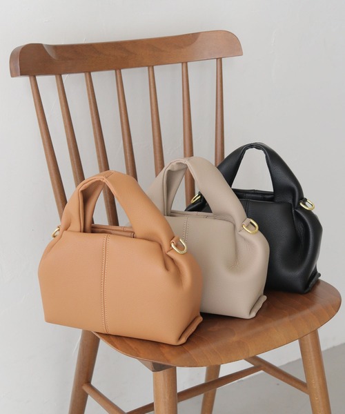 CLEIO（クレイオ）の「【CLEIO】マシュマロタックミニショルダー/ハンドバッグ MARSHMALLOW TUCK MINI SHOULDER/737-13664（ハンドバッグ・レディース・ブラック/グレイッシュベージュ/サックスブルー/ライトブラウン/ミント・FREE）」の14枚目の写真