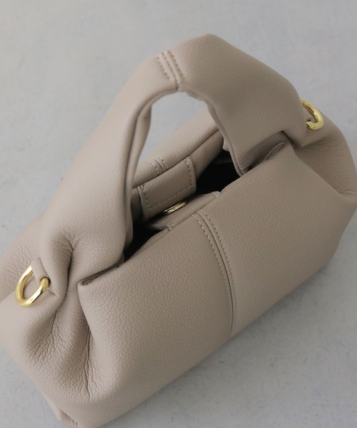 CLEIO（クレイオ）の「【CLEIO】マシュマロタックミニショルダー/ハンドバッグ MARSHMALLOW TUCK MINI SHOULDER/737-13664（ハンドバッグ・レディース・ブラック/グレイッシュベージュ/サックスブルー/ライトブラウン/ミント・FREE）」の18枚目の写真