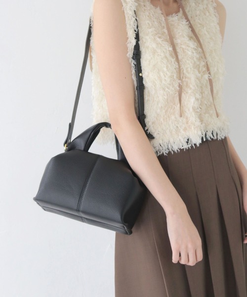 CLEIO（クレイオ）の「【CLEIO】マシュマロタックミニショルダー/ハンドバッグ MARSHMALLOW TUCK MINI SHOULDER/737-13664（ハンドバッグ・レディース・ブラック/グレイッシュベージュ/サックスブルー/ライトブラウン/ミント・FREE）」の7枚目の写真