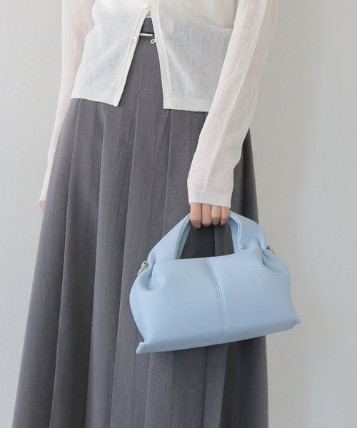 CLEIO（クレイオ）の「【CLEIO】マシュマロタックミニショルダー/ハンドバッグ MARSHMALLOW TUCK MINI SHOULDER/737-13664（ハンドバッグ・レディース・ブラック/グレイッシュベージュ/サックスブルー/ライトブラウン/ミント・FREE）」の11枚目の写真