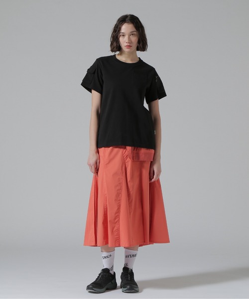 AVIREX(アヴィレックス)の「《50th Anniversary》LEATHER PATCHED FATIGUE T-SHIRT/レザーパッチ ファティーグTシャツ(Tシャツ/カットソー・レディース・ホワイト/ブラック・F)」の15枚目の写真