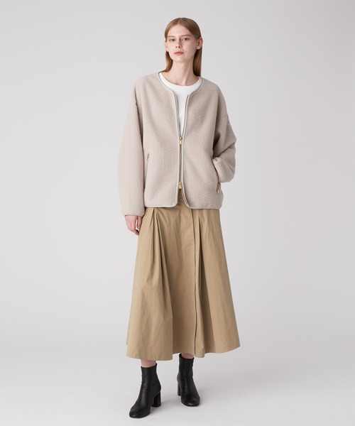 美品✨TATRAS タトラス ノーカラー ブルゾン SOLANAS ベージュ M TATRAS タトラス ジャケット AZHA アーサ LTAT25S4879-L