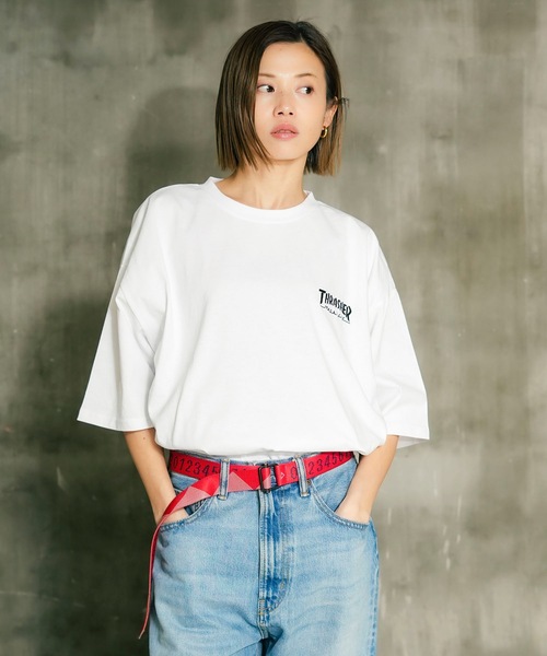 THRASHER(スラッシャー)の「MULTI LOGOS S/S T-SHIRTS/スラッシャーマルチロゴバックプリント半袖Tシャツ(Tシャツ/カットソー・メンズ・ブラック/グリーン/ホワイト/ベージュ・X-LARGE/LARGE/MEDIUM)」の21枚目の写真