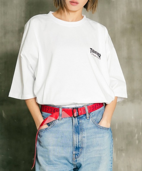 THRASHER(スラッシャー)の「MULTI LOGOS S/S T-SHIRTS/スラッシャーマルチロゴバックプリント半袖Tシャツ(Tシャツ/カットソー・メンズ・ブラック/グリーン/ホワイト/ベージュ・X-LARGE/LARGE/MEDIUM)」の20枚目の写真