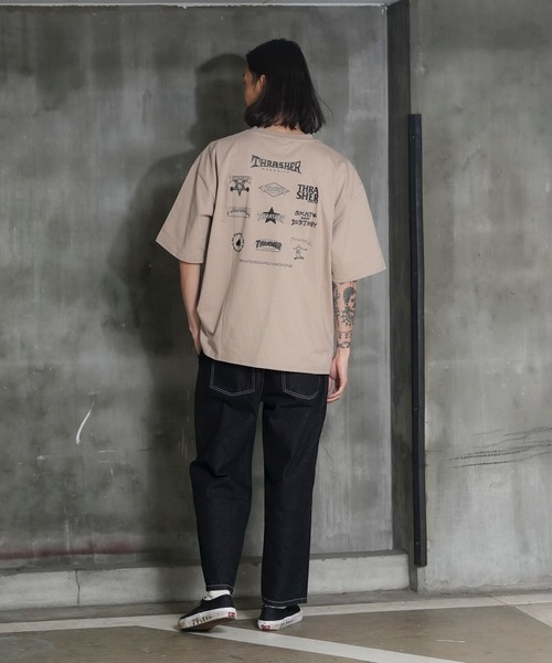 THRASHER(スラッシャー)の「MULTI LOGOS S/S T-SHIRTS/スラッシャーマルチロゴバックプリント半袖Tシャツ(Tシャツ/カットソー・メンズ・ブラック/グリーン/ホワイト/ベージュ・X-LARGE/LARGE/MEDIUM)」の9枚目の写真