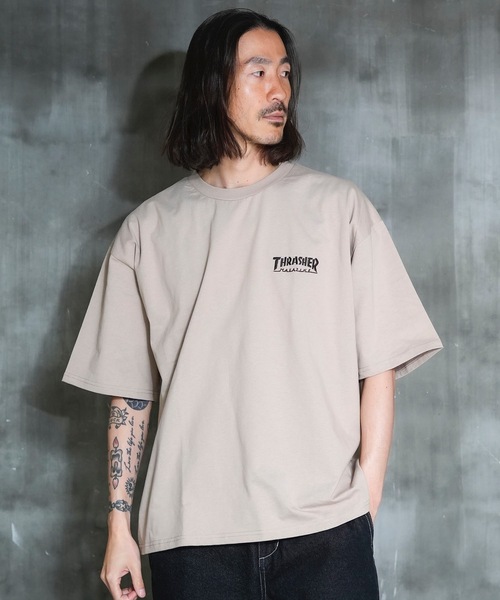 THRASHER(スラッシャー)の「MULTI LOGOS S/S T-SHIRTS/スラッシャーマルチロゴバックプリント半袖Tシャツ(Tシャツ/カットソー・メンズ・ブラック/グリーン/ホワイト/ベージュ・X-LARGE/LARGE/MEDIUM)」の8枚目の写真