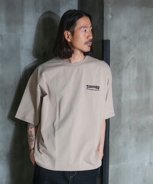 THRASHER(スラッシャー)の「MULTI LOGOS S/S T-SHIRTS/スラッシャーマルチロゴバックプリント半袖Tシャツ(Tシャツ/カットソー・メンズ・ブラック/グリーン/ホワイト/ベージュ・X-LARGE/LARGE/MEDIUM)」の7枚目の写真