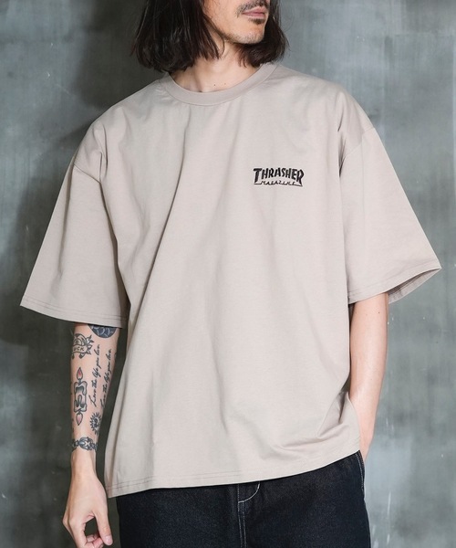 THRASHER(スラッシャー)の「MULTI LOGOS S/S T-SHIRTS/スラッシャーマルチロゴバックプリント半袖Tシャツ(Tシャツ/カットソー・メンズ・ブラック/グリーン/ホワイト/ベージュ・X-LARGE/LARGE/MEDIUM)」の6枚目の写真