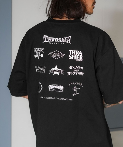 THRASHER(スラッシャー)の「MULTI LOGOS S/S T-SHIRTS/スラッシャーマルチロゴバックプリント半袖Tシャツ(Tシャツ/カットソー・メンズ・ブラック/グリーン/ホワイト/ベージュ・X-LARGE/LARGE/MEDIUM)」の14枚目の写真