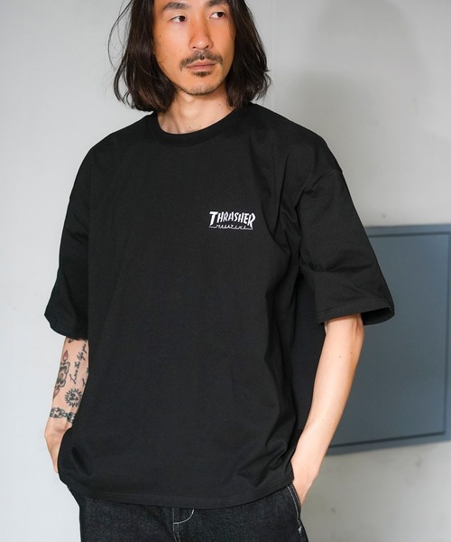 THRASHER(スラッシャー)の「MULTI LOGOS S/S T-SHIRTS/スラッシャーマルチロゴバックプリント半袖Tシャツ(Tシャツ/カットソー・メンズ・ブラック/グリーン/ホワイト/ベージュ・X-LARGE/LARGE/MEDIUM)」の15枚目の写真