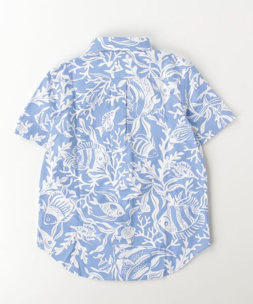 大注目★【POLO RALPH LAUREN】プリント Polo スリープ シャツ セール】シープリント コットン ショートスリーブ シャツ