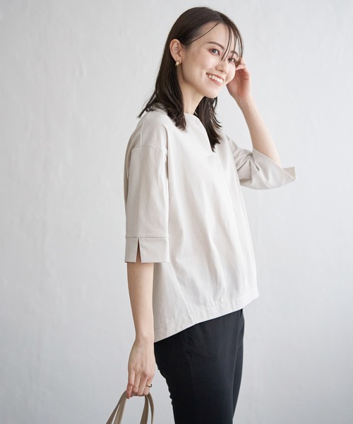 ikka(イッカ)の「梨地ジョーゼットスキッパープルオーバー(Tシャツ/カットソー・レディース・ブルー/オフホワイト/ブラック/ライトグレー・L/M/S)」の19枚目の写真