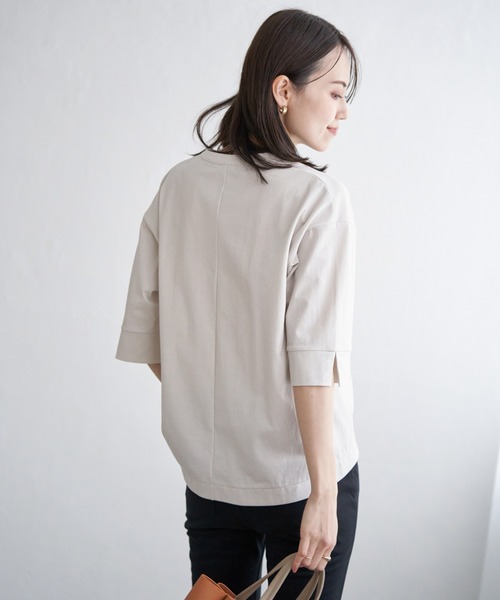 ikka(イッカ)の「梨地ジョーゼットスキッパープルオーバー(Tシャツ/カットソー・レディース・ブルー/オフホワイト/ブラック/ライトグレー・L/M/S)」の20枚目の写真