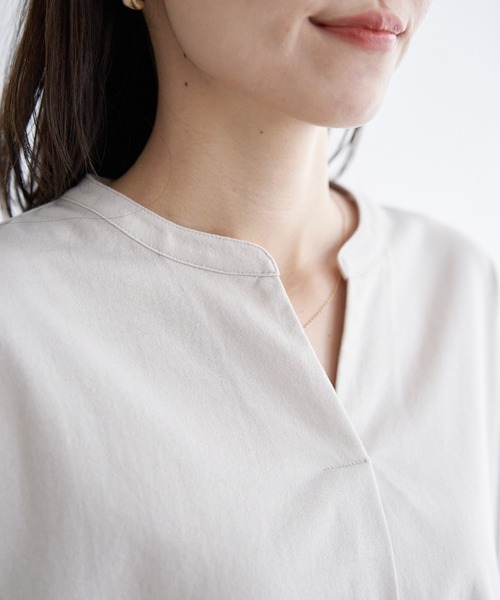 ikka(イッカ)の「梨地ジョーゼットスキッパープルオーバー(Tシャツ/カットソー・レディース・ブルー/オフホワイト/ブラック/ライトグレー・L/M/S)」の21枚目の写真