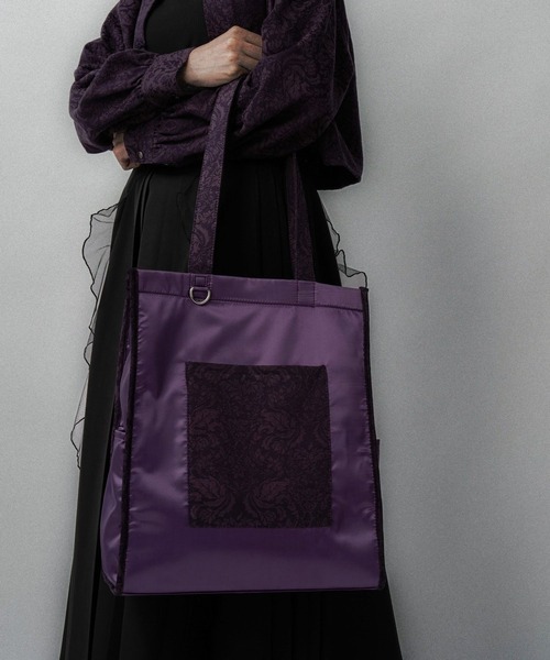 HARE（ハレ）の「マルチポケットカラートートバッグ(HARE)（トートバッグ・レディース・ブラック/レッド/ブルー/グリーン/パープル・FREE）」の4枚目の写真