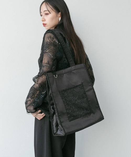 HARE（ハレ）の「マルチポケットカラートートバッグ(HARE)（トートバッグ・レディース・ブラック/レッド/ブルー/グリーン/パープル・FREE）」の8枚目の写真