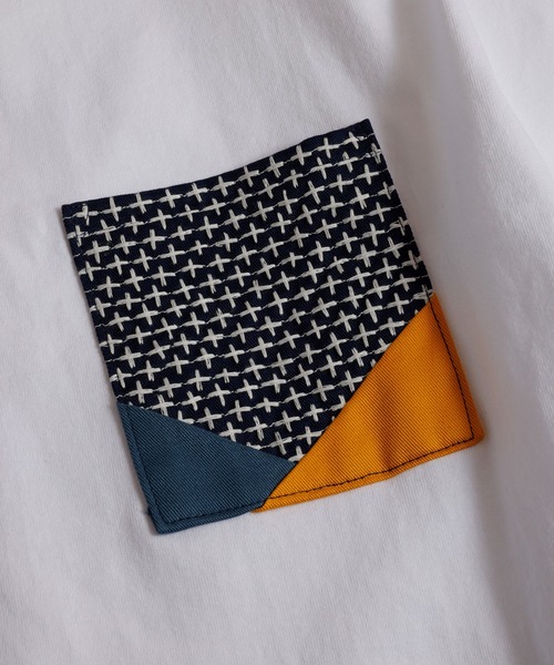 FDMTL（ファンダメンタル）の「FDMTL/ファンダメンタル/ORIGAMI TEE（Tシャツ/カットソー・メンズ・ホワイト/ネイビー・4/3/2）」の3枚目の写真