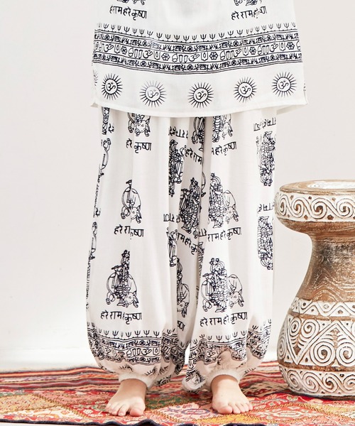 チャイハネ（チャイハネ）の「【チャイハネ】クリシュナMEN'Sパンツ（その他パンツ・メンズ・パープル/グリーン/ホワイト/ブラック・FREE）」の2枚目の写真