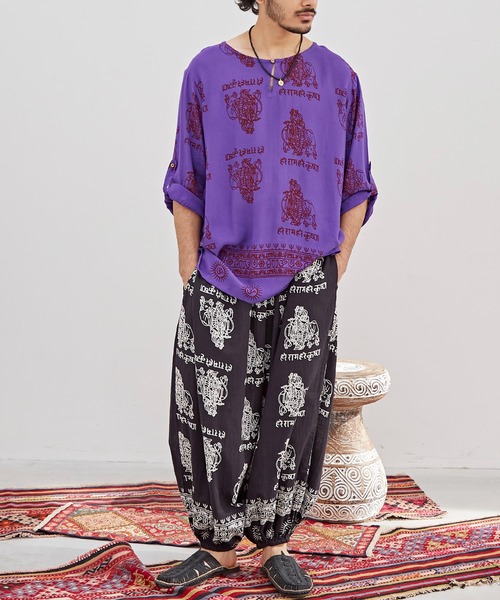 チャイハネ（チャイハネ）の「【チャイハネ】クリシュナMEN'Sパンツ（その他パンツ・メンズ・パープル/グリーン/ホワイト/ブラック・FREE）」の10枚目の写真