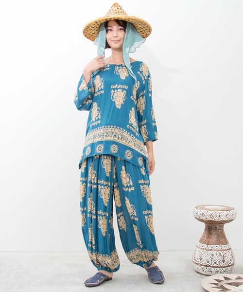 チャイハネ（チャイハネ）の「【チャイハネ】クリシュナMEN'Sパンツ（その他パンツ・メンズ・パープル/グリーン/ホワイト/ブラック・FREE）」の16枚目の写真