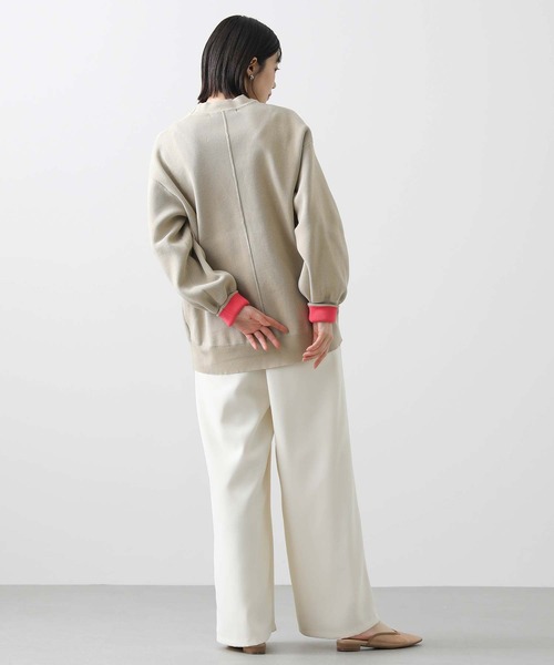 Gready Brilliant（グレディブリリアン）の「スポンジ片畦Ｖネックカーディガン（カーディガン/ボレロ・レディース・ベージュ/アイボリー・FREE）」の14枚目の写真