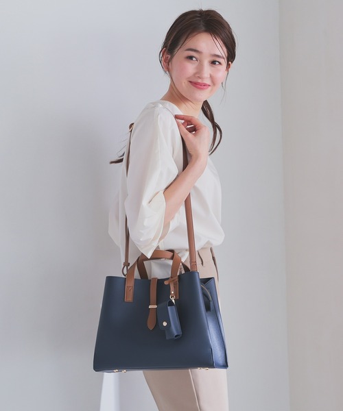 リップケース付配色バッグ（ハンドバッグ）｜GLACIER lusso（グラシア