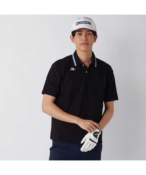 【新品タグ付】カッパ ゴルフシャツ XL スリーブロゴ 刺繍ロゴ Kappa セール】Kappa GOLF カッパゴルフ コットン ブランド ロゴ
