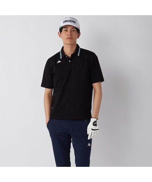Kappa - coco 中古 カッパゴルフ KAPPA GOLF メンズ 半袖ポロシャツ O 黒 ×グレー 千鳥柄 Kappa - coco 中古 カッパゴルフ KAPPA GOLF レディース 半袖
