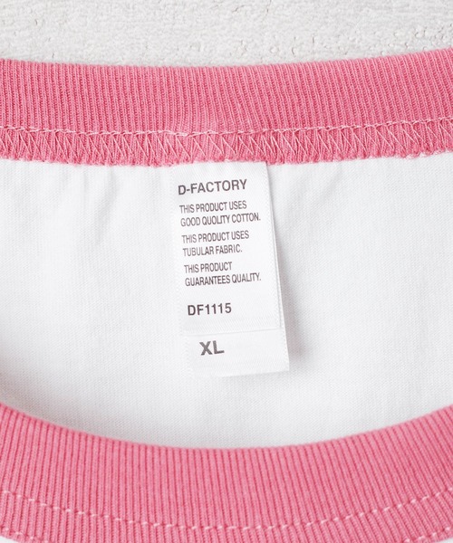 INNOCENT（イノセント）の「【DF001】【D-FACTORY】6.6オンス プレミアム コンフォート ラグランスリーブ Tシャツ（Tシャツ/カットソー・メンズ・ホワイト×ピンク/ホワイト×ブラック/ホワイト×ブルー・LARGE/X-LARGE/MEDIUM）」の22枚目の写真