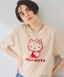 【sanrio characters】HELLO KITTY/ハローキティ フロッキープリント半袖Ｔシャツ《サンリオキャラクターズ》
