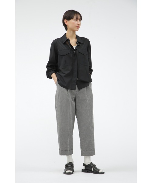 マーガレットハウエル コットン リネン シルク パンツ セール】COTTON LINEN GINGHAM（その他パンツ）｜MARGARET