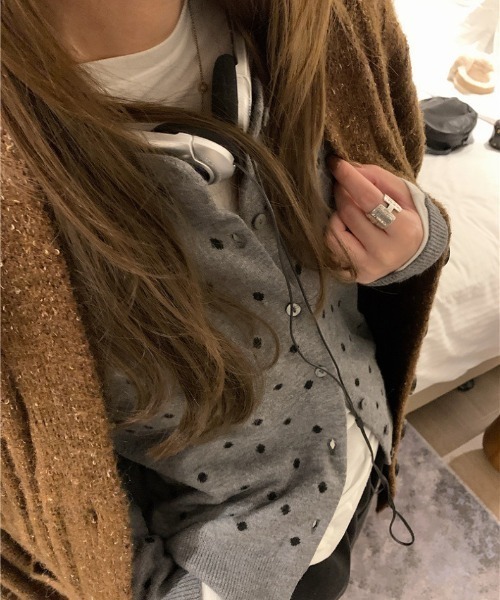 Mela(メラ)の「ドットカーディガン(カーディガン/ボレロ・レディース・ブラック/グレー・FREE)」の20枚目の写真
