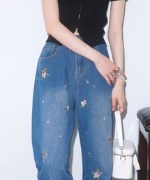 美品✨トゥジュー toujours 花柄パンツ　ネイビー　2 美品✨トゥジュー toujours 花柄パンツ ネイビー 2 2025年最新