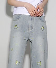 レディースのデニムパンツ（花柄・ボタニカル柄）ファッション通販