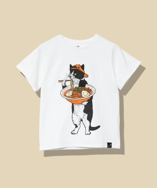 ゴースローキャラバン　 猫TEE USA&frasl;C 中華そば猫 TEE（Tシャツ&frasl;カットソー）｜go slow caravan（ゴー
