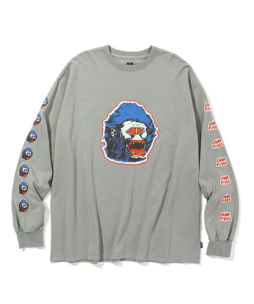 POLeR（ポーラー）の「POLER MAN WOLF RELAX FIT L/S TEE（Tシャツ/カットソー・メンズ・グレー/ホワイト・XL/L/M）」の7枚目の写真