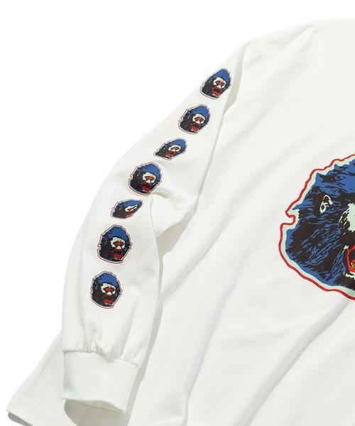 POLeR（ポーラー）の「POLER MAN WOLF RELAX FIT L/S TEE（Tシャツ/カットソー・メンズ・グレー/ホワイト・XL/L/M）」の5枚目の写真