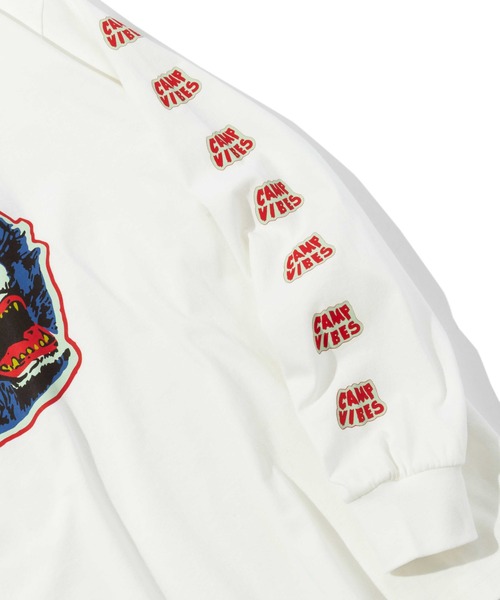 POLeR（ポーラー）の「POLER MAN WOLF RELAX FIT L/S TEE（Tシャツ/カットソー・メンズ・グレー/ホワイト・XL/L/M）」の4枚目の写真