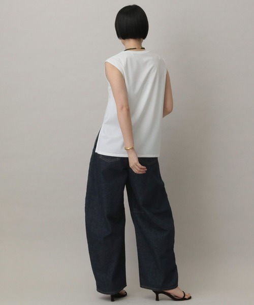 A part by（アパートバイ）の「【セレクト】TREB BALLOON（デニムパンツ・レディース・ライトブルー/ネイビー・X-SMALL）」の4枚目の写真