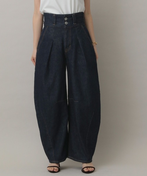 A part by（アパートバイ）の「【セレクト】TREB BALLOON（デニムパンツ・レディース・ライトブルー/ネイビー・X-SMALL）」の5枚目の写真