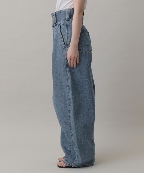 A part by（アパートバイ）の「【セレクト】TREB BALLOON（デニムパンツ・レディース・ライトブルー/ネイビー・X-SMALL）」の10枚目の写真