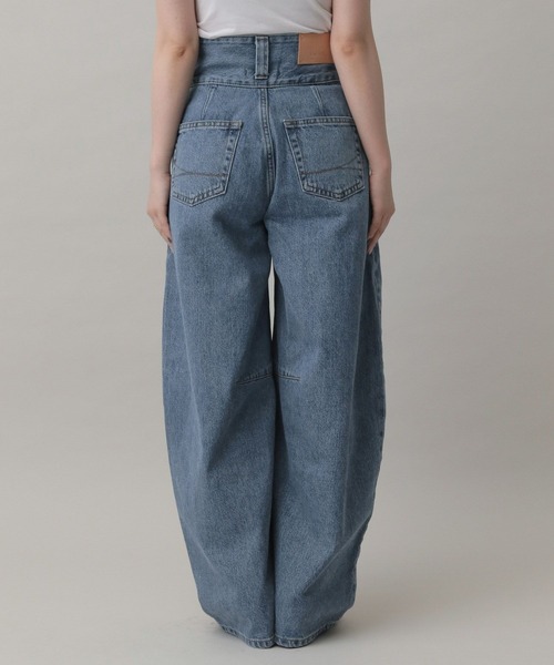 A part by（アパートバイ）の「【セレクト】TREB BALLOON（デニムパンツ・レディース・ライトブルー/ネイビー・X-SMALL）」の11枚目の写真