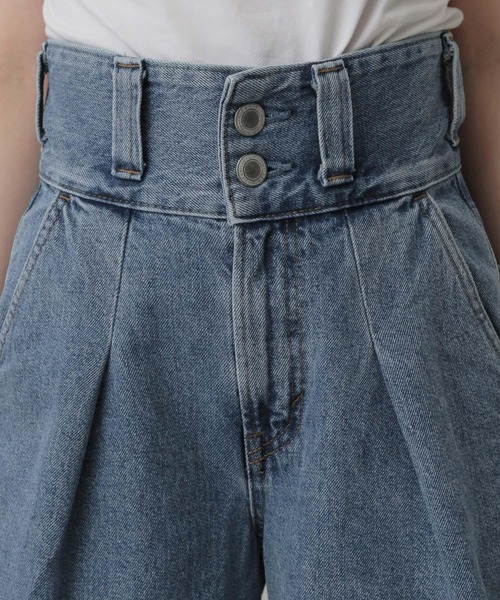 A part by（アパートバイ）の「【セレクト】TREB BALLOON（デニムパンツ・レディース・ライトブルー/ネイビー・X-SMALL）」の12枚目の写真