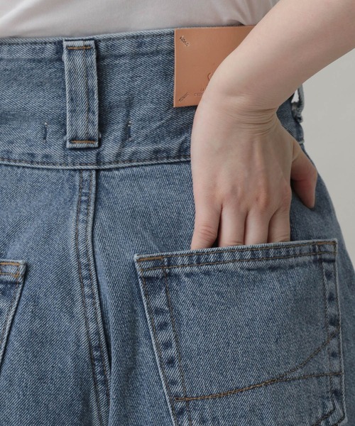 A part by（アパートバイ）の「【セレクト】TREB BALLOON（デニムパンツ・レディース・ライトブルー/ネイビー・X-SMALL）」の17枚目の写真