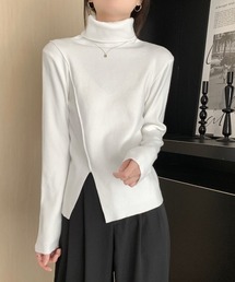 タートルネックニットトップス レディース