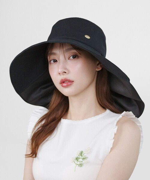 TOCCA(トッカ)の「RIBBON LIKE 2WAY SUN SHADE HAT ハット(ハット・レディース・ブラック系・F)」の2枚目の写真