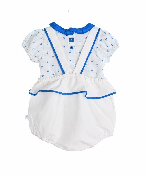 moimoln（モイモルン）の「【2点セット】ブルーミング半袖Tシャツ＆カバーオール（ロンパース・キッズ・ブルー・90cm/80ｃｍ/70cm）」の3枚目の写真